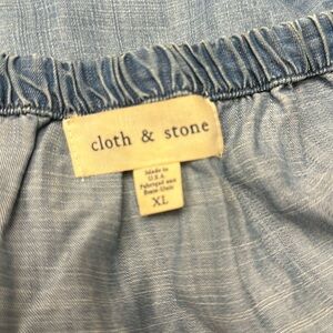 Cloth & Stone Off The Shoulder Denim Style